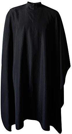 SMARTHAIR Professional Salon Cape Polyester Barber Cape Hair Cutting Gown,54”x62”,Black,C007001E-L