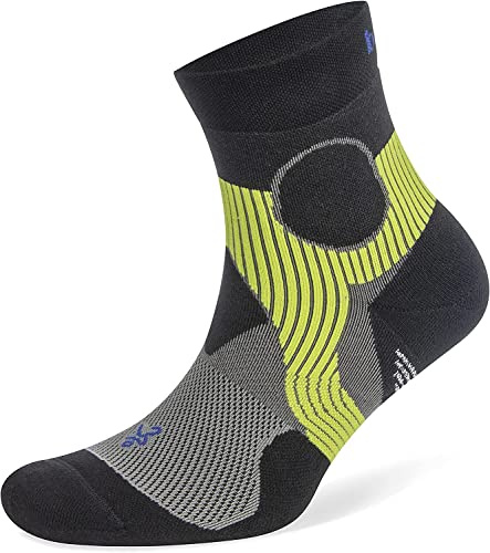 Balega Athletic Support Compression Fit Performance No Show Running Socks for Men and Women (1 Pair), Light Grey/Black, Medium