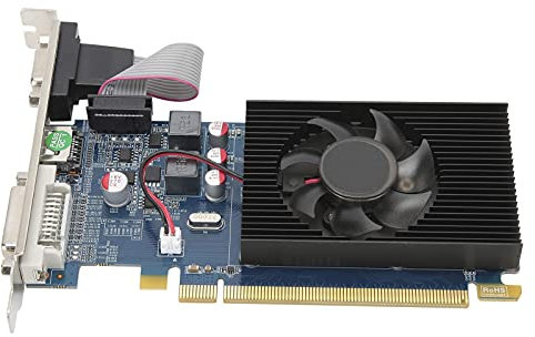 Dilwe HD6450 Graphics Card, 2G 64bit DDR3 Graphics, Low Noise With PCI Express 3.0 Slot, for Desktop Computer