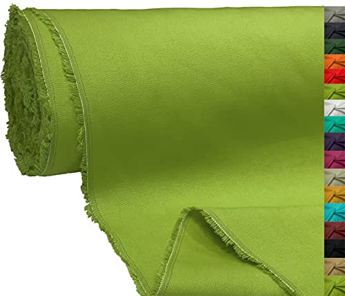 A-Express 100 % bomullsduk tygmaterial klädtillverkning tyg gardinväskor 145 cm bred 250 GSM säljs per meter – 1 meter 100 cm x 145 cm limegrön