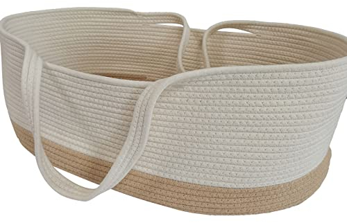 Baby Moses Korb Tragbare Babybett tragbar für Neugeborene Baumwollseil Säugling Bett Kinderwagen Stubenwagen Bettwäsche Baby Schlafsack für im Freien Reise Auto