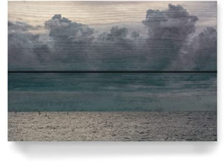 artboxONE Holzbild 30x20 cm Reise Meer und Wolken von Künstler Tal Paz-Fridman