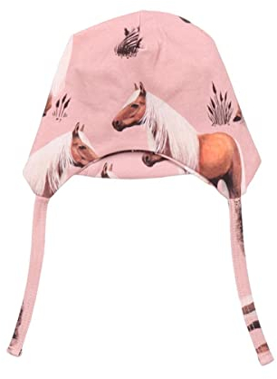 Walkiddy - Mütze aus Bio-Baumwolle (43/45) - Beauty Horses - Rosa - Nachhaltig, ökologisch, fair in Europa produziert - GOTS-Zertifiziert - Hautsympathische, schadstofffreie Baby- und Kinderkleidung
