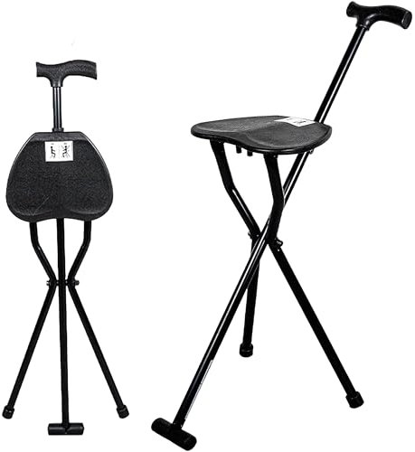 Walking Stick with Seat | Mobility Aids for Walking | 2-in-1 Walking Stick with Seat | Folding Walking Sticks with Seat for the Elderly | Enhance Your Mobility Comfortably | Bio-Lec Mobility