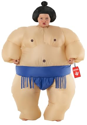 Morph Costume de lutteur Sumo gonflable pour enfants - Costume d'Halloween pour fête amusante