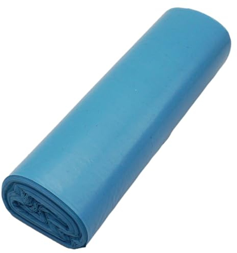 SKIR'CO Bolsas de basura de 60 litros, bolsas de basura azules de 60 x 72 cm, bolsas de basura de color azul (50 unidades)
