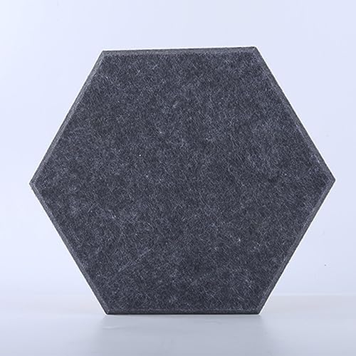 XOXLCUHR Hexagon-Akustikplatten, 10 Stück, schalldichte Wandpaneele, 15,2 x 25,4 x 1 cm, absorbierende, dämpfende, reduzierende Plattenfliesen, Pads für Studioaufnahmen