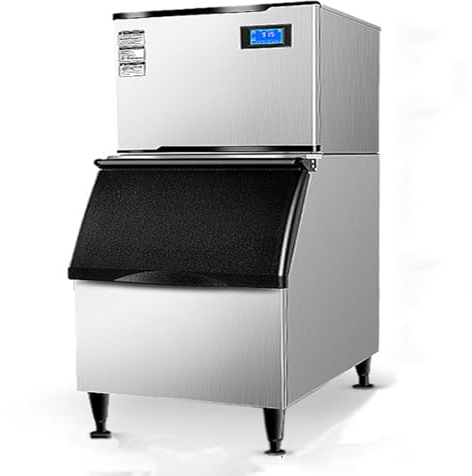 WWFASH Máquina para Hacer Hielo Debajo del Mostrador, Máquina para Hacer Hielo Comercial De 374 Libras/24 Horas con Capacidad De Almacenamiento De 242 Libras, 156 Cubos Transparentes En 10 Minutos
