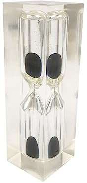 Amosfun 3 Clessidra Di Cristallo Timer Per Bambini Decorazione Dell'orologio Con Sabbia Clessidra Delle Ore Timer Per Uova Di Sabbia Timer a Clessidra Piccole Clessidra Black