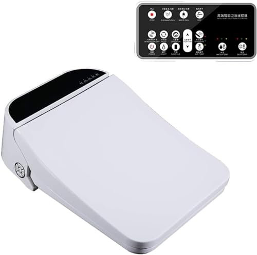 Smart Bidet Toilet Seat with Self Cleaning Stainless Steel Nozzle Warm Water Warm Air Dryer Heated Seat Soft Close Lid Energy Saving IPX4 Waterproof Square Shape