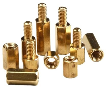 300 Stück M2/M3 Sechskant-Kupfer-Säulen-Messing-Abstandsschrauben, Gewinde-Säulen-Stecker/Buchse, Leiterplatten-Abstands-Set(300Pcs M3)
