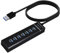 Hub USB 3.0 Multiport à 7 Ports, Multiprise USB 5Gbps avec Câble de 100cm, Boîtier Compact, Compatible Windows, Mac, Linux, Adaptateur USB 3.0 Alimenté pour Disques Durs, Imprimantes et Périphériques
