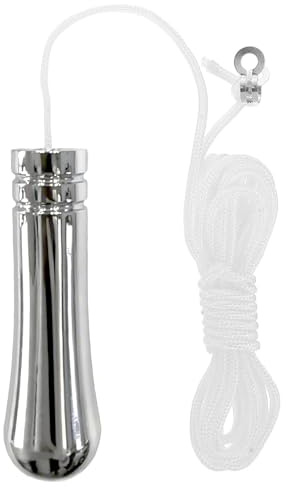 Makoto Nobu 1 Pcs Bathroom Light Pull Cord Handle Teardrop Chrome with 150cm Long String Extension Replacement for Bathroom Toilet Light Ceiling Lights Fan Switch