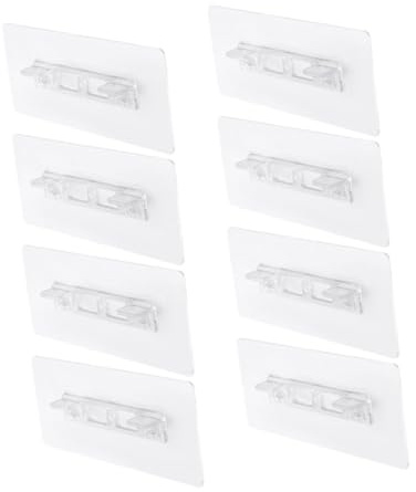 Vaguelly 8pcs No Drill Shelf Support Pegs Heavy Duty Adhesive Shelf Brackets for Kitchen Cabinets Closet Stylish Long Strip Thickened