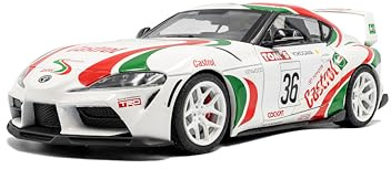 Solido Toyota GR Supra #36 – Modernes Sportcoupé, Racing-Design, Startnummer, Mehrspeichenräder, Diecast Modellauto, Weiß-Rot-Grün, 1:18
