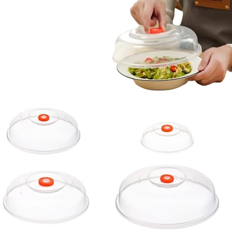 Cubierta para Microondas Transparente con Asa,Tapa Microondas Libre BPA para Cocina,Tapadera Calentar Comida para Evitar que los Alimentos Salpiquen,Caliente la Tapa del Recipiente