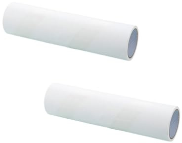 HOUDERCO Fusselrollen Ersatzpapier Klebend für Kleidung | Klebriges Rollenpapier, Weißes Sticky Paper, Nachfüllpack, für Seide und Stoff, 2 Stück