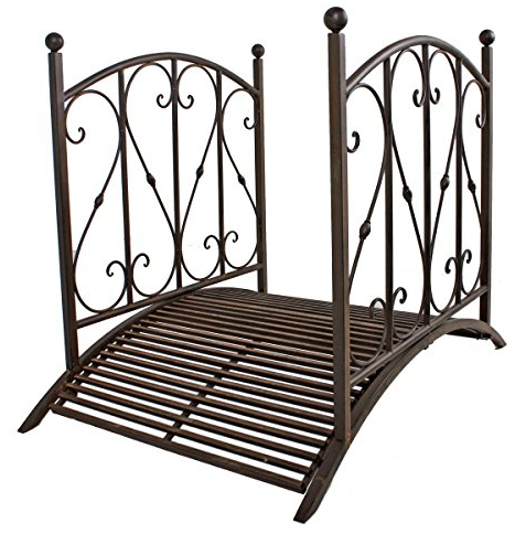 Benelando Gartenbrücke aus Metall mit Geländer