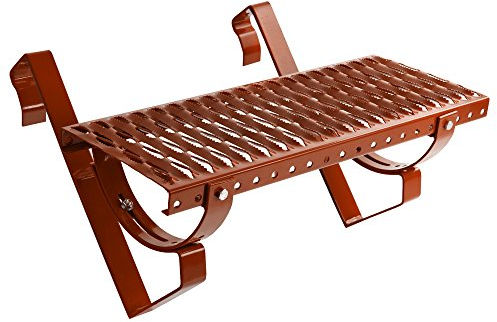 Laufrost Set 80 cm ziegelrot | Dachtritt, Kaminpodest, Trittrost, Steigtritt, Laufgitter