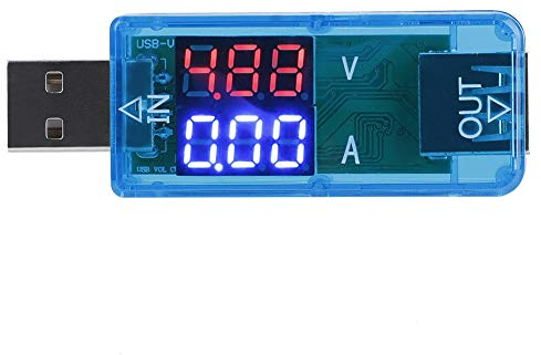 USB-Tester Kapazität Multimeter Voltmeter Spannungsprüfer Ladegerät Strommesser Farbe LCD Power für Power Bank elektronische Produkte (blau)