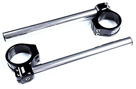 avdb-moto Paar Racing kippbare Stummellenker/Klemmen in 52mm + Rohre kompatibel mit RSV 1000 R 2001-2008 (Aluminium)