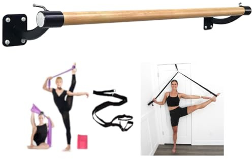 LeStage Wall Mounted Ballet Barre for Home, Studio, Pilates, Stretching, Balance, Dance, Fitness - Black