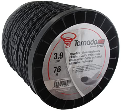 OZAKI TORNADO – Hilo de nailon copolímero – 76 m – Ø: 3,90 mm – Hilo aerodinámico – Reduce el ruido y la vibración – Calidad profesional