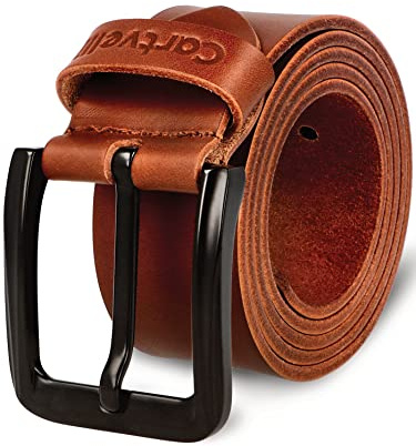 Cartvelli Echt Ledergürtel Herren Schwarz 40mm Made in Germany - Geschenkbox - Herrengürtel Schnalle Matt-Schwarz