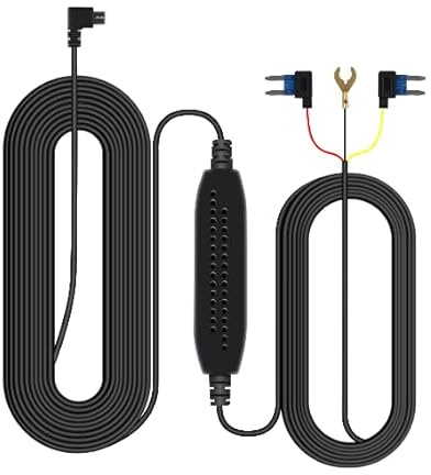 Jansite Dash Cam Kit Hardwire avec connecteur de Type C pour Jansite Mirror Dash Cam, 12V-24V à 5V Chargeur de Voiture câble d'alimentation