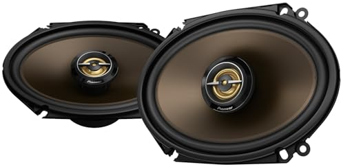 Pioneer A-Series MAX TS-A683FH, 2-Wege-Koaxial-Auto-Audio-Lautsprecher, volle Reichweite, klare Klangqualität, einfache Installation und verbesserte Basswiedergabe, vollgoldfarbene ovale 15,2 x 20,3