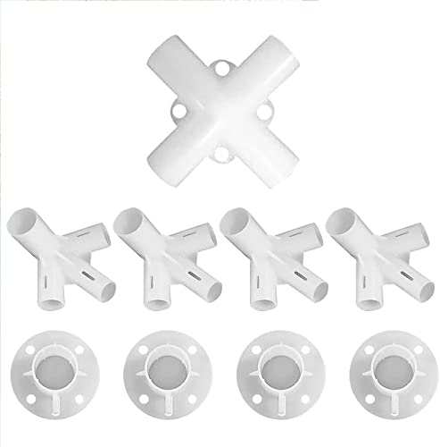 QEOTOH Campingzelt-Intubationsset, Eckverbinder, 25 x 19 mm, Dachmittenverbinder, Basiswerkzeuge, Vorhang, 25 mm, Bett 19 mm