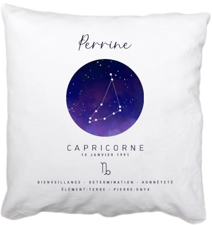 CADEAUX.COM - Coussin personnalisé Constellation - Capricorne