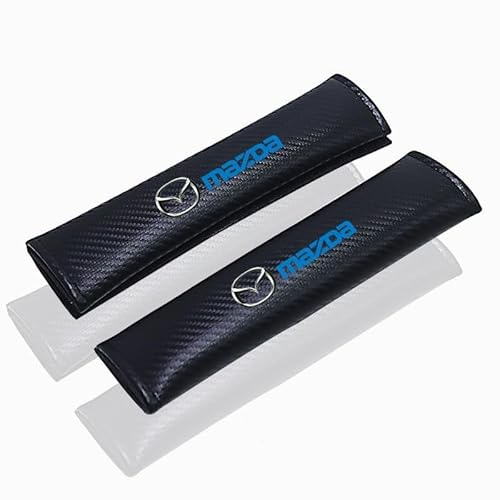 GDUTBC 2 Stück Auto Gurtpolster für Mazda 2 3 MS CX5 CX3 MX5 RX8, Atmungsaktiv Weicher Bequemer Abnehmbar Auto Sicherheitsgurt Bezüge Gurtschoner, Auto Styling Zubehör