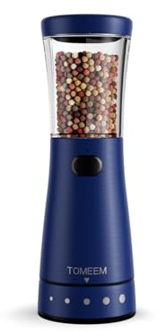 Electric Pepper Grinder, Stainless Steel Rechargeable Salt or Pepper Grinder with 4.5 oz Large Capacity, 1.8 Wide Mouth, Adjustable Coarseness, Ideal for Kitchen
