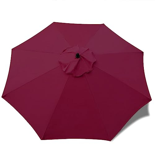 LTSRLL Gartenschirm Ersatz Baldachin, 6 Arme 3,0m, 8 Arme 2,7m, 8 Arme 3,0m, Sonnenschirm-Ersatzbezug Für Standard- Und Ampelschirme(Size:3m/9.8ft 6 Ribs)