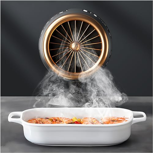 oiakus Mini Desktop Cooker Hood, Portable Range Hood, 2-Speed Strong Suction Capacity & Low Noise, with Changeable & Washable Filters, for Home Kitchen Indoor BBQ Hot Pot