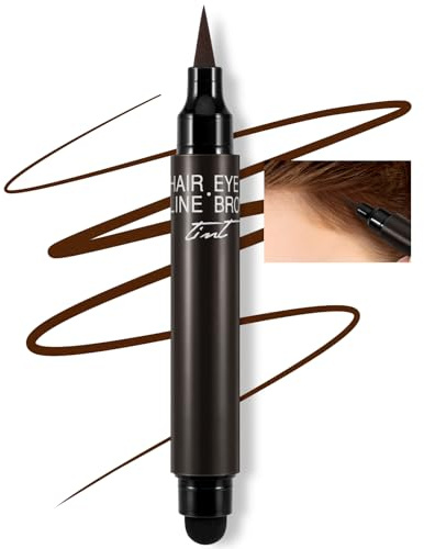 Boobeen 2 in 1 Hairline Roots Stick, Multi-Use, Cover Filler Thin Hair Root Touch Up and Drawing Eye Liner Eyebrow, Long-lasting Waterproof for Women