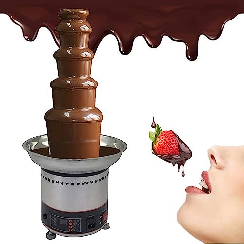 LZDOYY 4/5/6/7 Tier Electric Melting Machine, Chocolate Fountain, Hot Chocolate Fondue Pot Fountain Party Fondue for for Nacho Cheese, BBQ Sauce,Ranch,Liqueurs,5floors