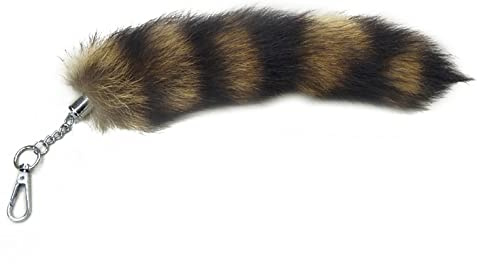NVOQILIN Schlüsselanhänger mit Fuchs-Racoon Tail, Taschen, Charm, Schlüsselhalter, Paar, Schlüsselanhänger für Rucksack, Auto, Dekoration