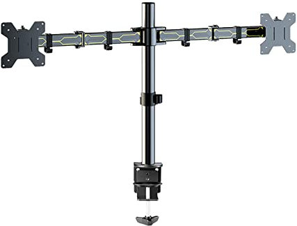 Universal TV-Ständer Monitorständer, Ergonomische Bildschirmständer mit einstellbarer Höhe, Neigung und Schwenkbarkeit, Monitorarm geeignet für einen 10 bis 27 Zoll Computerbildschirm, kann halten