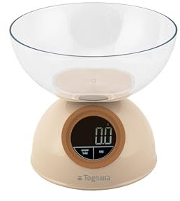 Tognana Iridea Balance de Cuisine Numérique 5 kg Plastique Champagne