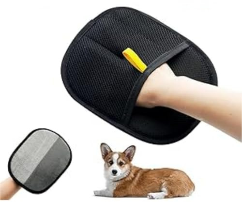 Pets Double Sided Grooming Gloves,Pet Hair Removal Glove,Static Removal Gl-Oves Pethair,Cat Gl-Oves Grooming,Reusable Cats&Dogs Cleaning Glo-Ve,For Deshedding, Hairdressing,Washing,And Breathable