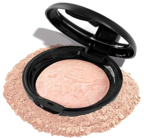 Baked Foundation for Mature Skin - Mineral Powder Foundation Matte - Pale Ivory foundation powder for Colour Correcting - Long Last Full Coverage Powder Bronzer for Dry & Oily Skin