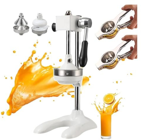 Exprimidor de Cítricos Profesional, Exprimidor comercial de zumos, procesador de alimentos, exprimidor de cítricos y naranjas for uso doméstico y en restaurantes.(White)