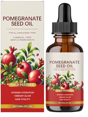 Pomegranate Seed Oil, 60ml Moisturizing Body Oil, Pomegranate Oil Deep Hydrating, Organic Cold Lightweight Fast Absorbing Liquid Drop For Blemishes And Dark Spots