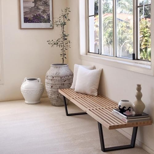 WXZXWXZX Holzbank Sitzbank Holz Flur Eckbank Esszimmer Garderobenbank Esszimmerbank Bettbank Balkon Bank für Eingang Schlafzimmer Wohnzimmer(120cm/47.2in)