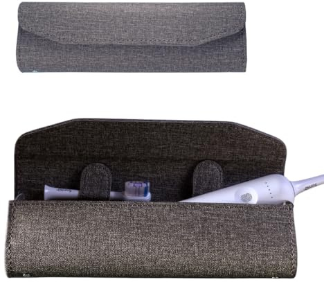 ZENT SoniQ+ Reiseetui für elektrische Zahnbürste 20 x 6 cm Grau | Passform für SoniQ+ und Platz für einen Ersatzbürstenkopf, feste Hartschale, mattes Finish, leicht, für den Koffer