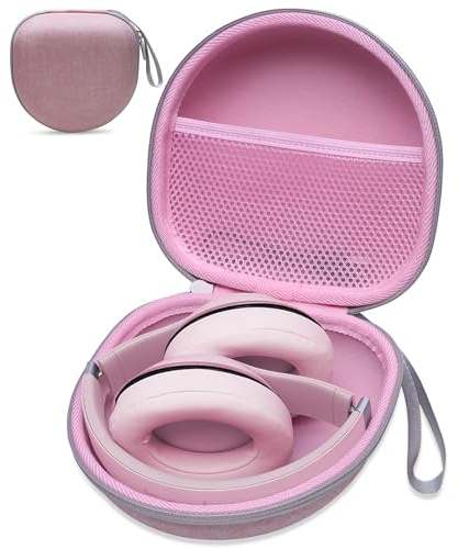 L LTGEM Hard Headphone Case for Anker Soundcore Q20i Beats KVIDIO JLab TOZO Foldable Headphones Pink
