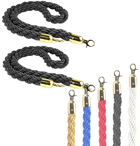 KRXSOBNV, Corde de barrière Multicolore en Option for Le contrôle des foules, Corde de Poteau VIP en Mousse/Corde de barrière de File d'attente, for la célébration de l'hôtel,Cordes de Garde-Corps