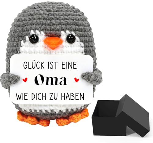 Montrestar Mini Pinguin Geschenke für Oma, Muttertagsgeschenke, Beste Oma Geburtstags Geschenke von Enkel Enkelin, Pocket Hug Pinguin Puppe, Geschenk für Geburtstag Weihnachten Silvester Oster Mutter